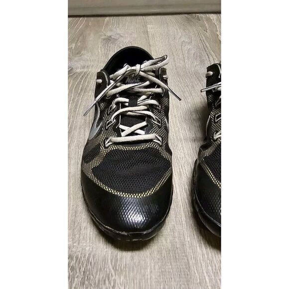 Nike‎ Free Run Bionic Women's 8.5 Black Gold Silver Training Shoes 599269-001 - Picture 3 of 12